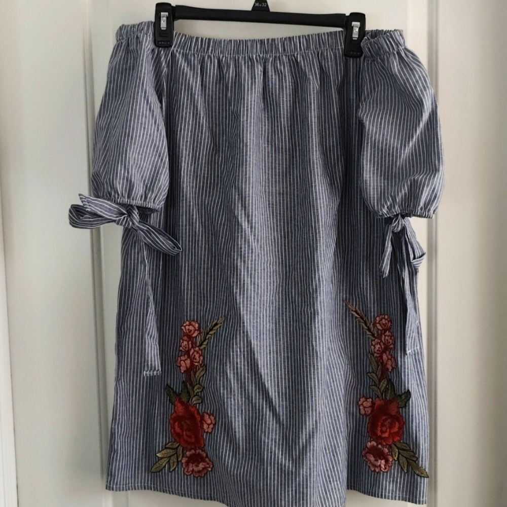 Pink Lemonade NWT denim   blouse